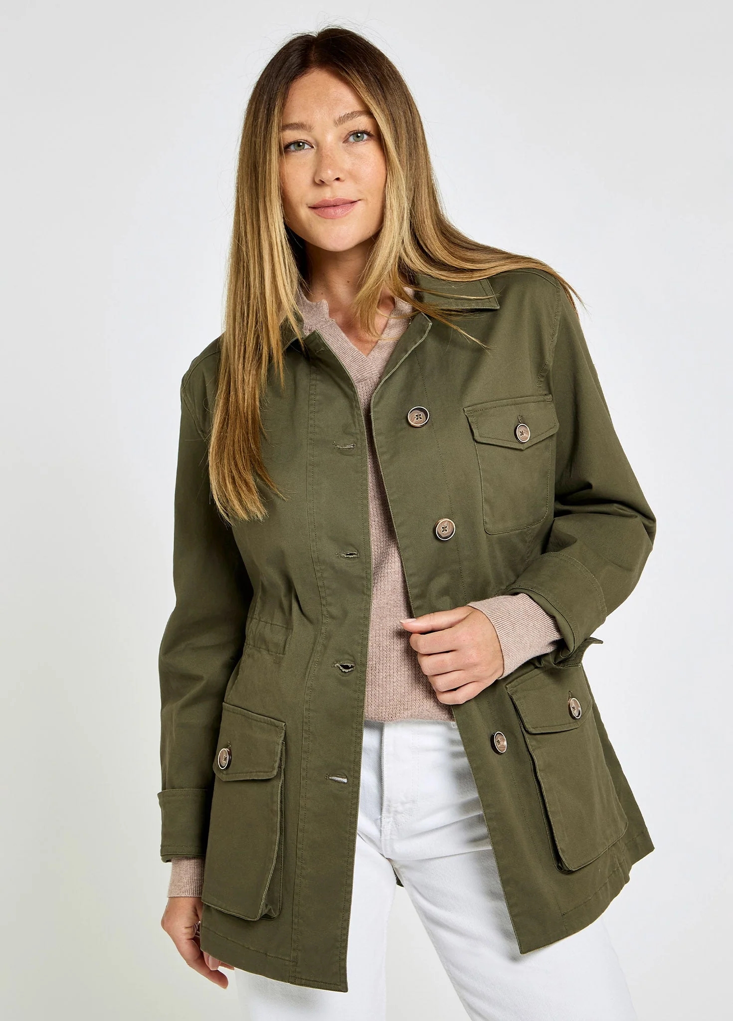 Hudson Women’s Chino Field Jacket - Kelp - Image 3