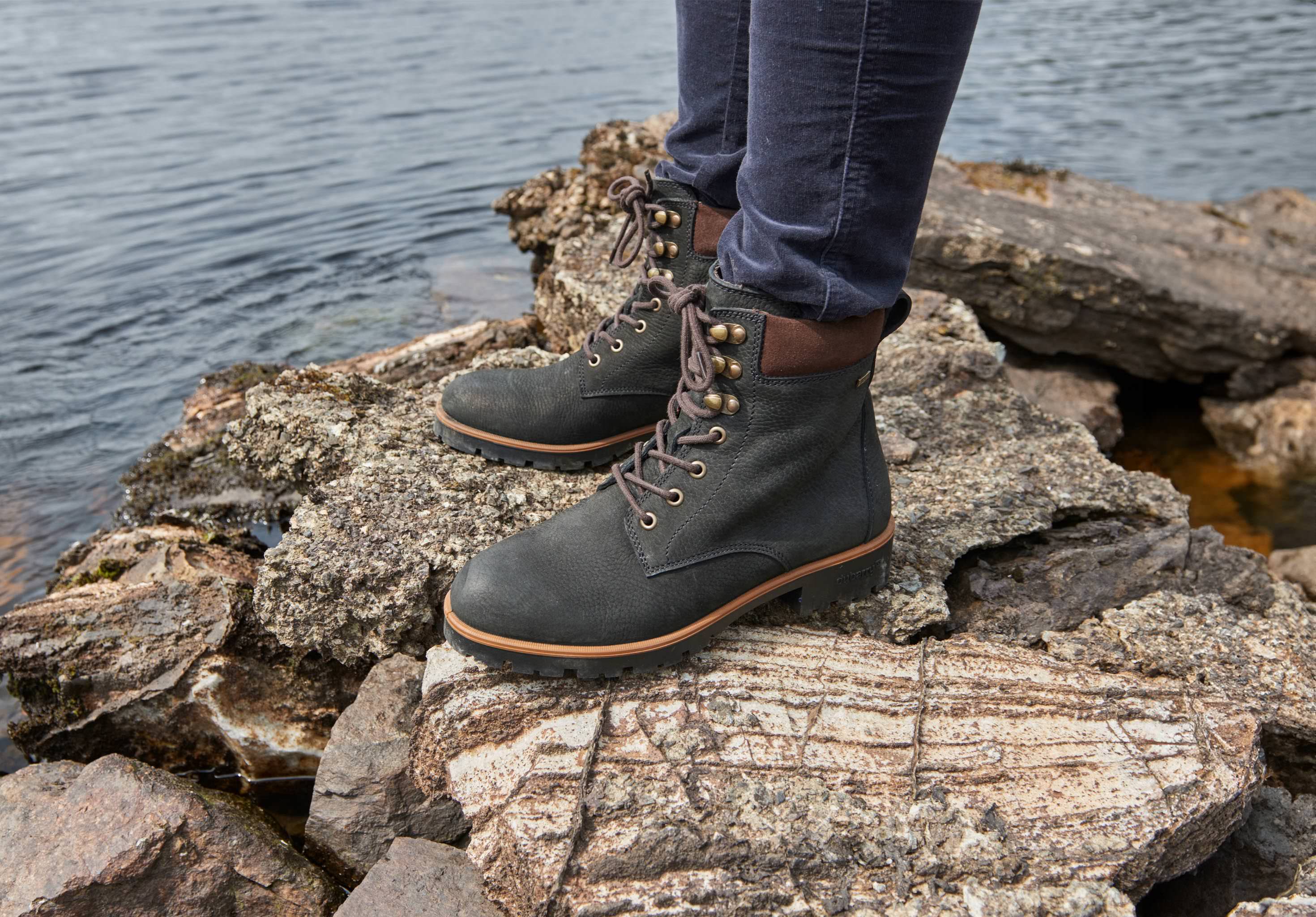 Strokestown Ladies' Lace Up Ankle Boot - Black - Image 3