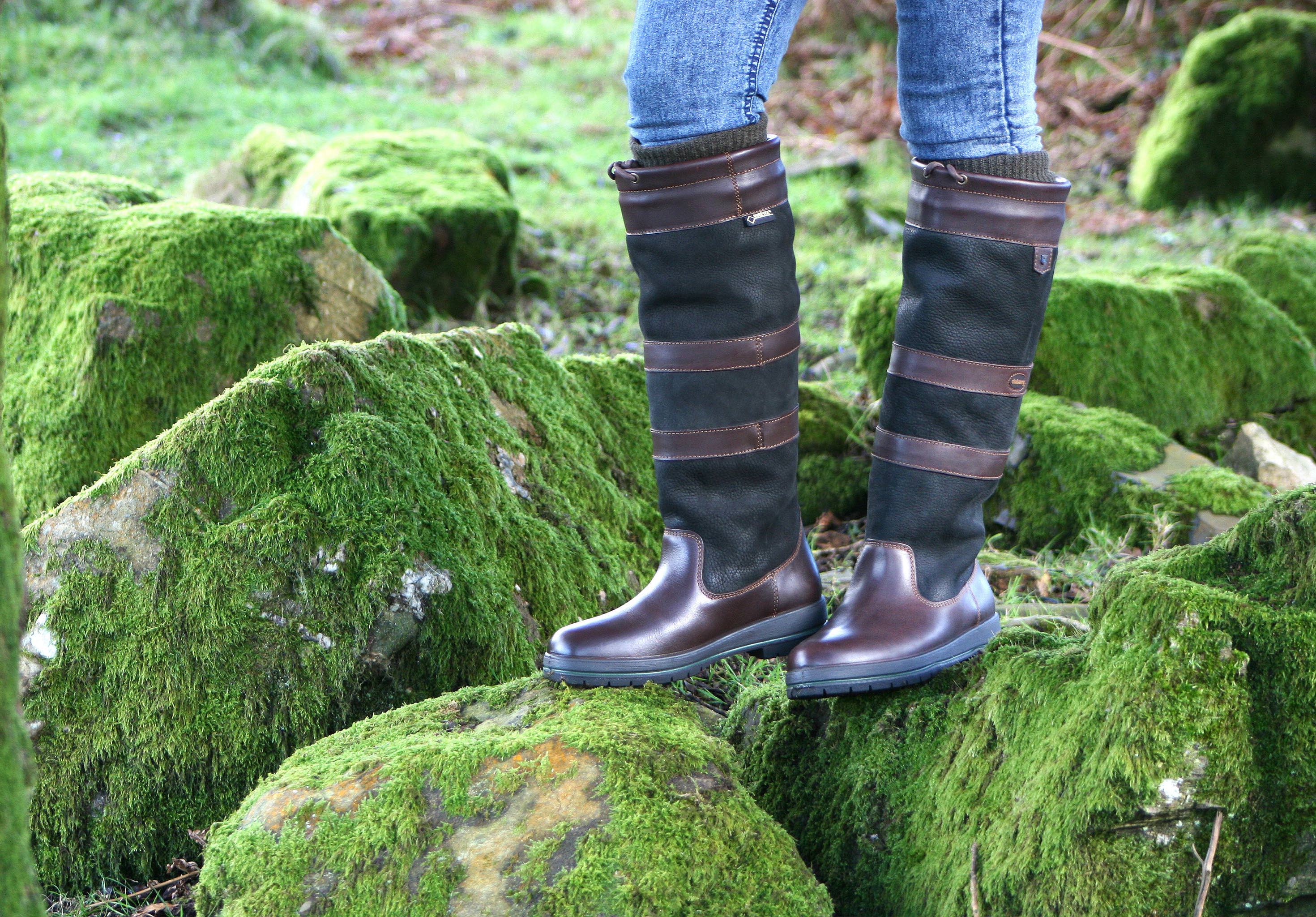 Galway Ladies Country Boot - Black/Brown - Image 3