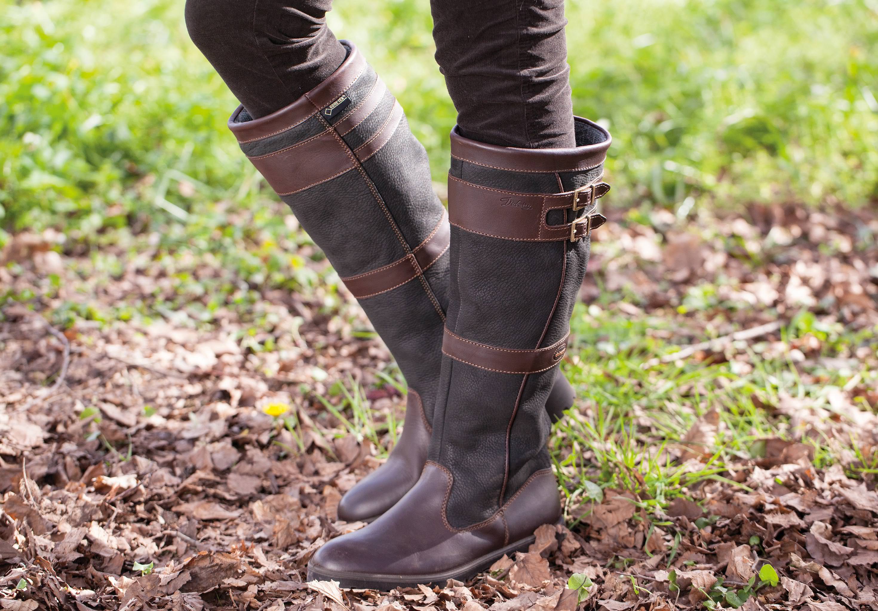 Longford Ladies' Country Boot - Black/Brown - Image 3