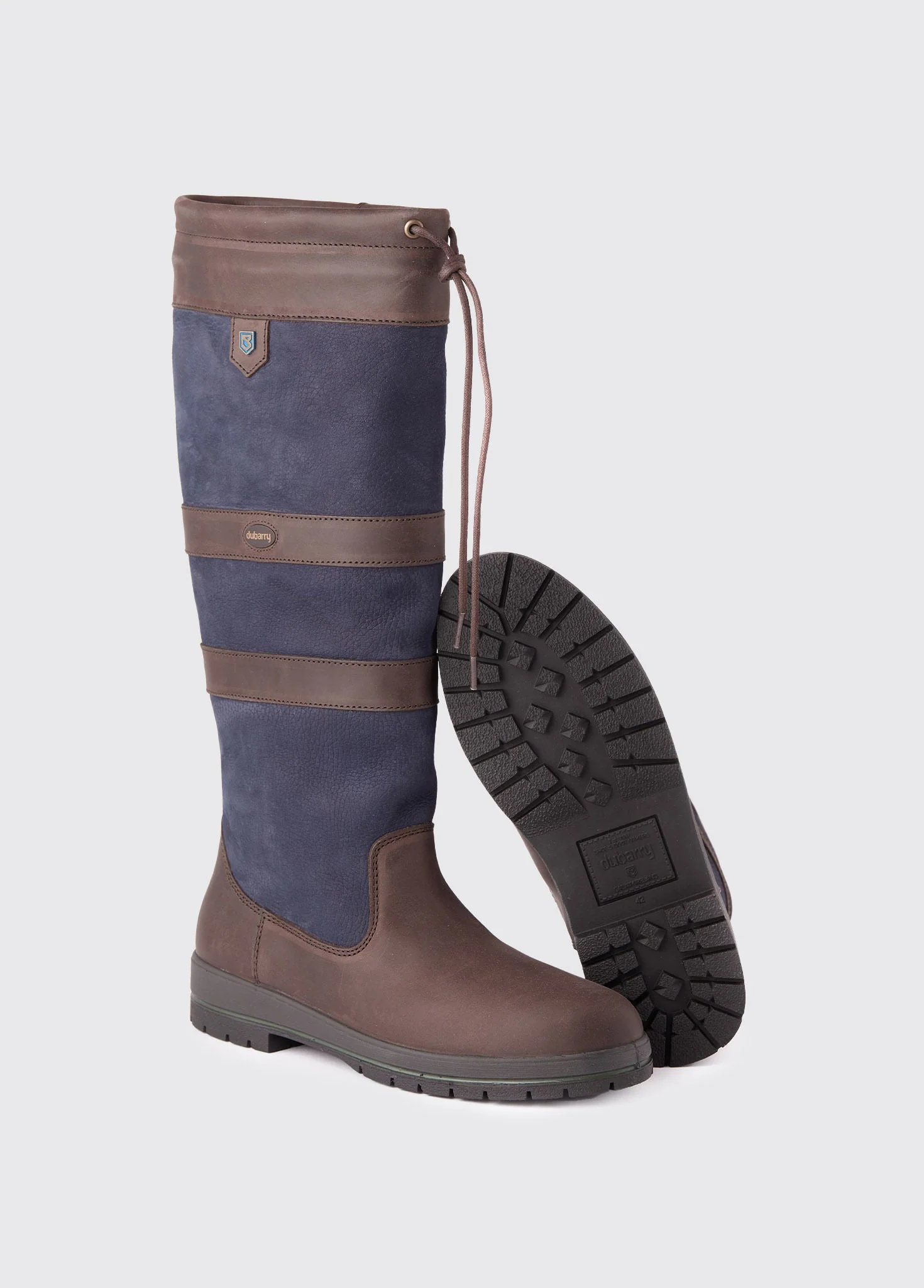 Galway Ladies Country Boot - Navy/Brown - Image 4