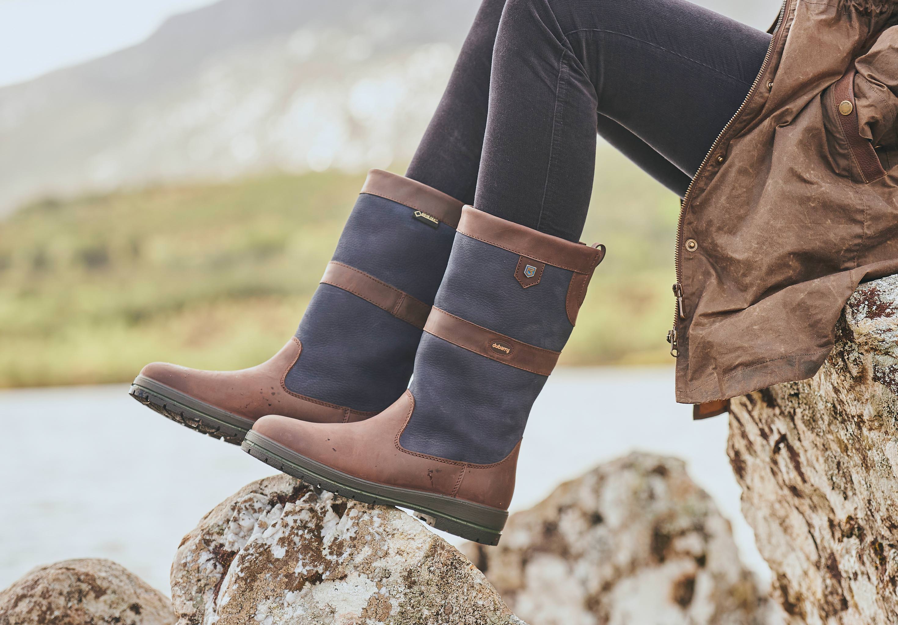 Kildare Ladies Country Boot - Navy/Brown - Image 3