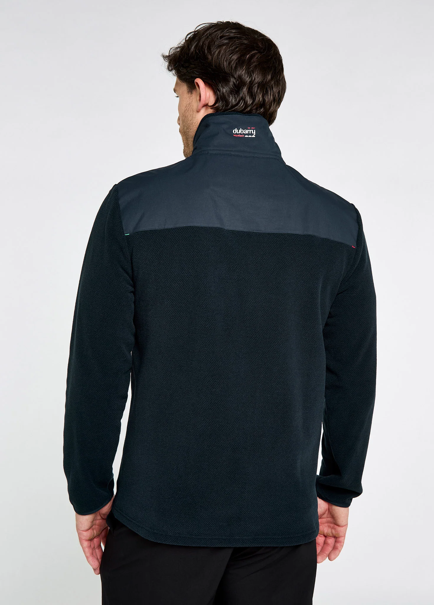 Lucia Men's Fleece Woven Combo Jacket - Navy - Image 4