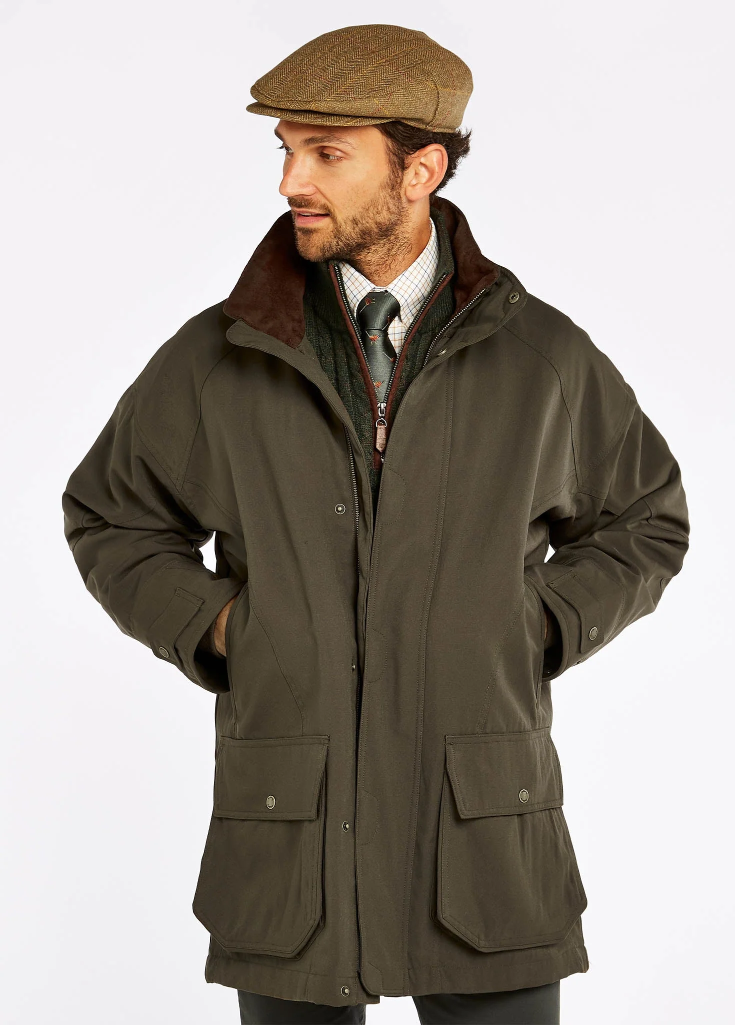 Rosleague Men's Field Coat - Ivy - Image 4